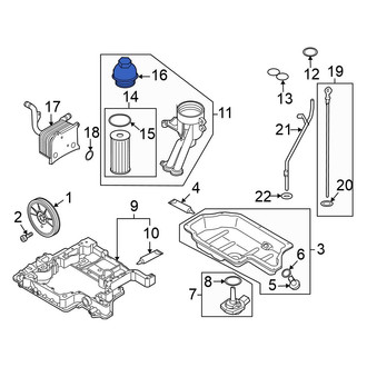 Volkswagen OE - Engine Oil Filter Housing Cover