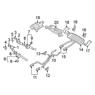 Volkswagen OE - Exhaust System - Exhaust Components (4.9L)