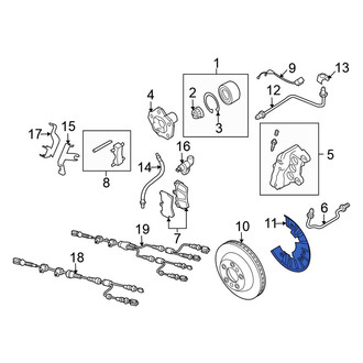 Volkswagen OE - Front Brake Dust Shield