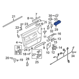 Volkswagen OE - Front Left Door Window Switch