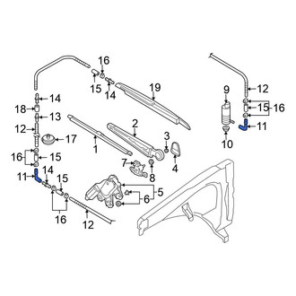 Volkswagen OE - Front Windshield Washer Hose Connector