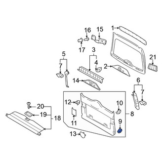 Volkswagen OE - Lower Liftgate Trim Panel Clip