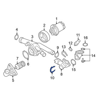 Volkswagen OE - Engine Coolant Thermostat Housing C-Clip