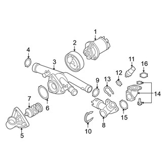 Volkswagen OE - Cooling - Water Pump (Main), (3.6L)