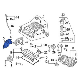 Volkswagen OE - Lower Engine Timing Cover