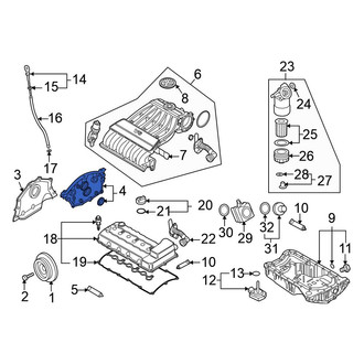 Volkswagen OE - Upper Engine Timing Cover