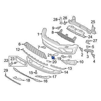 Volkswagen OE - Right Tow Eye Cap