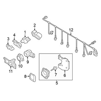 Volkswagen OE - Front Bumper - Bumper & Components (Electrical Components), (3.6L)