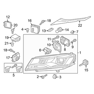 Volkswagen OE - Front Lamps - Headlamp Components (Diesel / Gas)