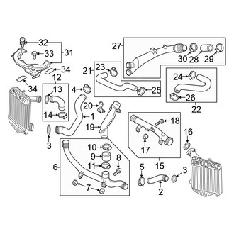 Volkswagen OE - Cooling - Intercooler (Hoses & Pipes), (Diesel)