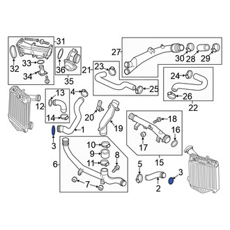 Volkswagen OE - Lower Intercooler Tube Seal