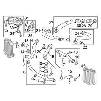 Volkswagen OE - Cooling - Intercooler (Hoses & Pipes), (Diesel)