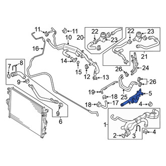 Volkswagen OE - Lower Engine Coolant Thermostat Housing
