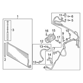 Volkswagen OE - Air Conditioner & Heater - Condenser, Compressor & Lines (3.6L)