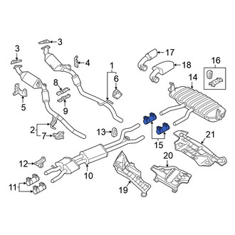 Volkswagen OE - Rear Exhaust Muffler Clamp