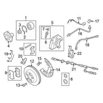 Volkswagen OE - Front Suspension - Brake Components