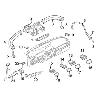 Volkswagen OE - Instrument Panel - Ducts (Front), (3.6L)