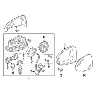 Volkswagen OE - Front Door - Outside Mirrors (Diesel / Gas)
