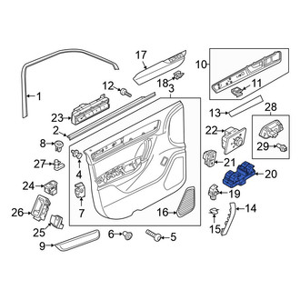 Volkswagen OE - Front Left Door Window Switch