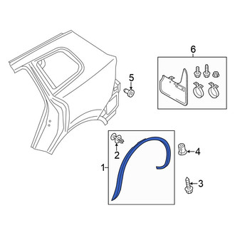 Volkswagen OE - Rear Right Wheel Arch Molding