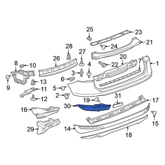 Volkswagen OE - Rear Right Outer Reflector Panel
