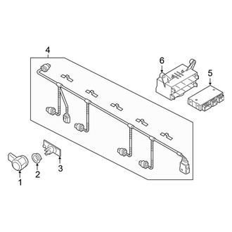 Volkswagen OE - Rear Bumper - Bumper & Components (Electrcal Components), (3.6L)