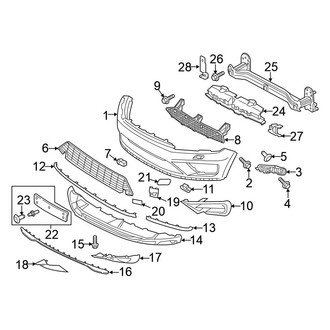 Volkswagen OE - Front Bumper - Bumper & Components (Covers & Trim), (FULL HYBRID EV-GAS (FHEV))