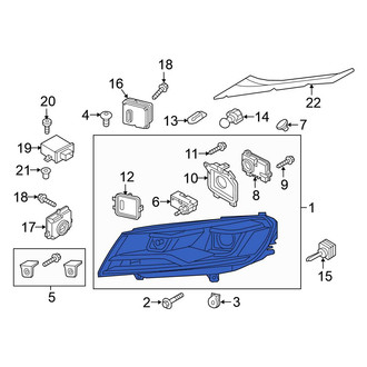 Volkswagen OE - Front Right Headlight Assembly