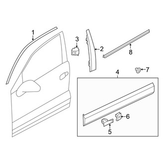 Volkswagen OE - Front Door - Exterior Trim (FULL HYBRID EV-GAS (FHEV))
