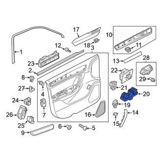 Volkswagen OE - Front Left Door Window Switch