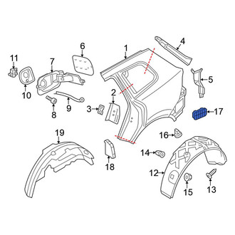 Volkswagen OE - Rear Quarter Panel Vent