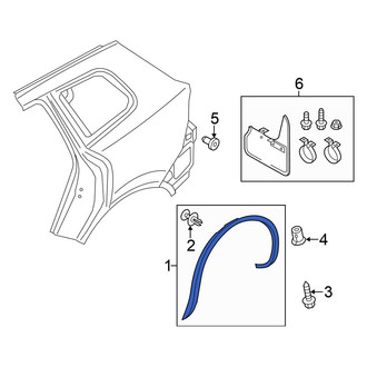Volkswagen OE - Rear Right Wheel Arch Molding