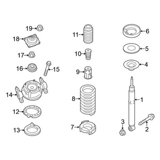 Volkswagen OE - Rear Suspension - Shocks & Components (FULL HYBRID EV-GAS (FHEV))