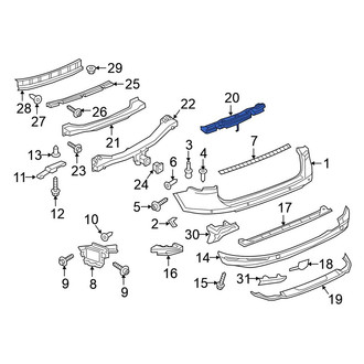 Volkswagen OE - Rear Bumper Impact Absorber