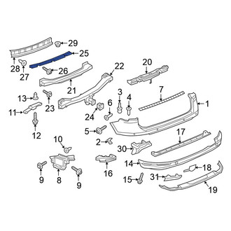Volkswagen OE - Rear Bumper Cover Reinforcement