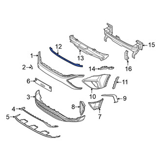 Volkswagen OE - Front Bumper Cover Support Rail