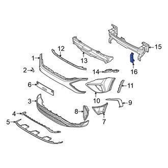 Volkswagen OE - Left Bumper Impact Bar Bracket