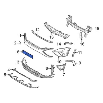 Volkswagen OE - Front License Plate Bracket