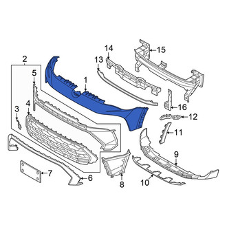 Volkswagen OE - Front Upper Bumper Cover