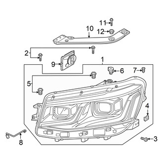 Volkswagen OE - Front Lamps - Headlamp Components (With Dynamic Cornering), (SE / SEL)