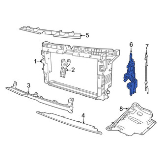 Volkswagen OE - Front Right Inner Radiator Support Air Deflector