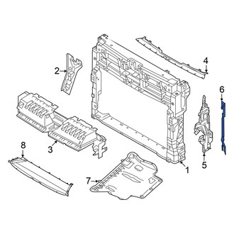 Volkswagen OE - Front Left Outer Radiator Support Air Deflector