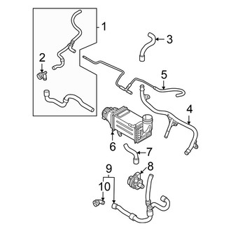 Volkswagen OE - Cooling - Hoses & Lines (Right Side), (S / SE / SEL)