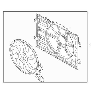 Volkswagen OE - Cooling Fan (From 10/17/2021), (S / SE / SE Black / SEL)