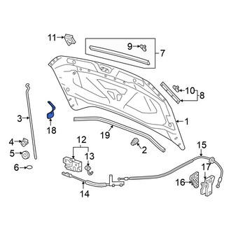 Volkswagen OE - Front Left Hood Hinge