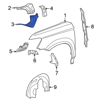 Volkswagen OE - Front Left Lower Fender Bracket