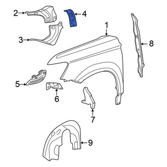 Volkswagen OE - Front Right Fender Bracket