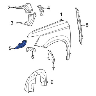 Volkswagen OE - Front Left Fender Reinforcement Bar