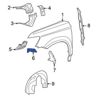 Volkswagen OE - Front Left Fender Closing Plate