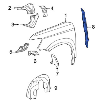 Volkswagen OE - Front Left Fender Insulator